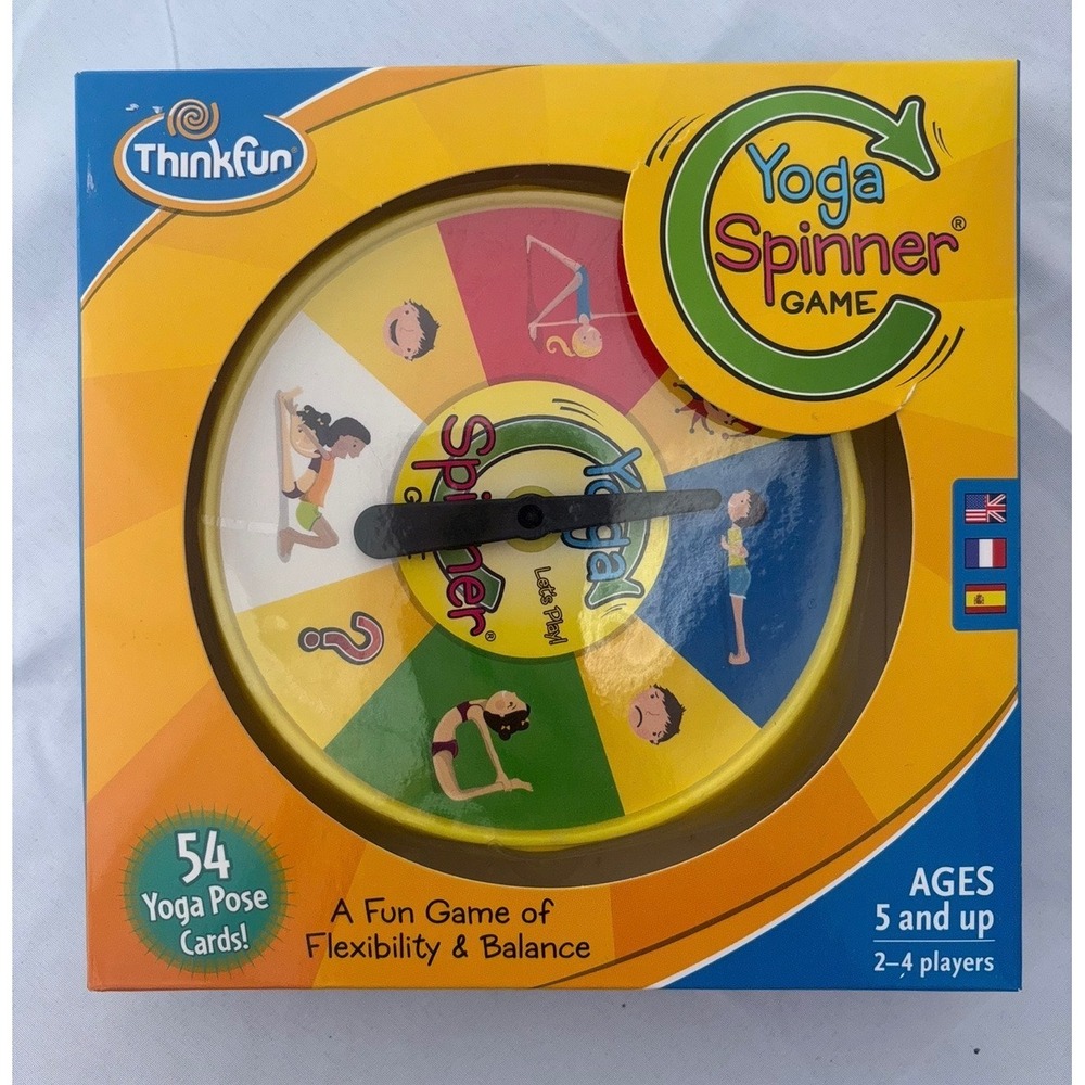 ThinkFun Yoga Spinner Game Kids Flexibility Balance Activity 54 Cards Ages 5+